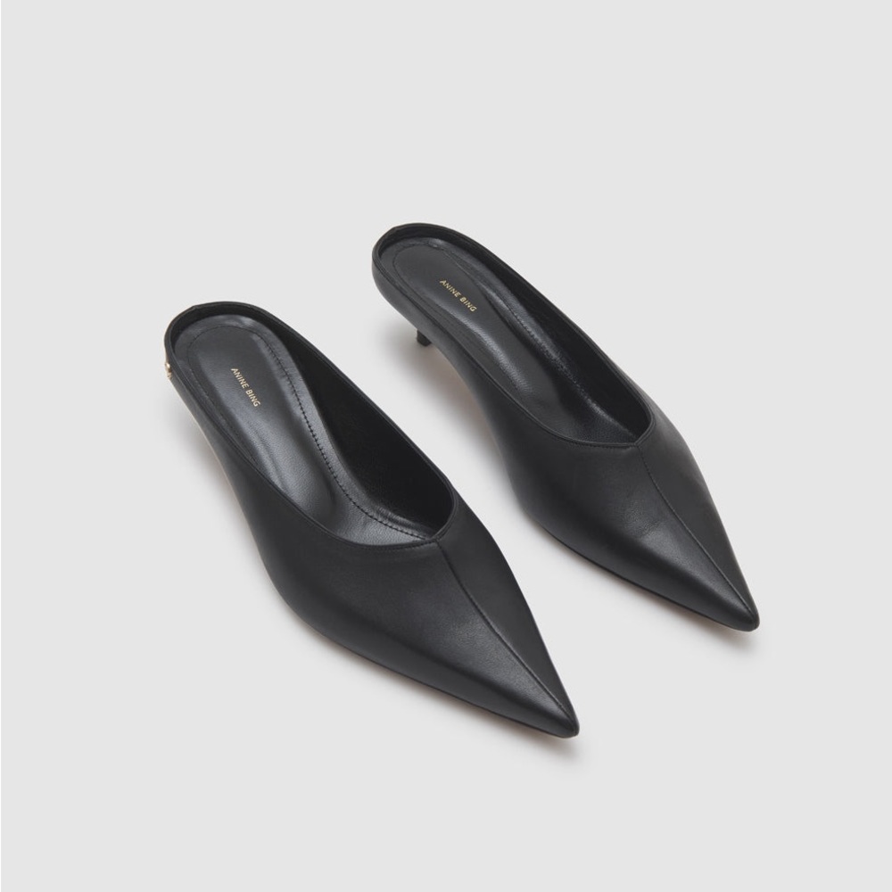 Anine Bing Rooney mules, black, size 37